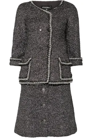 CHANEL Traje con falda de tweed 2000