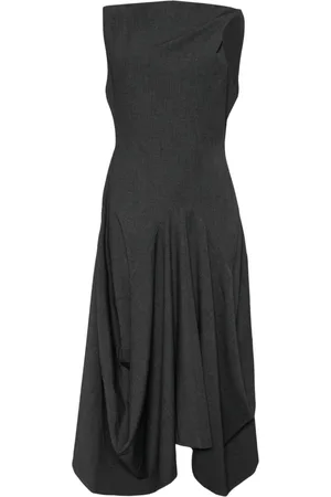 GOEN.J Vestido midi con hombros retorcidos