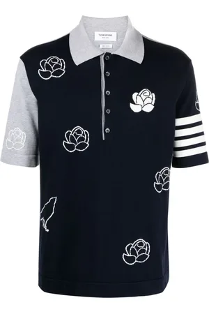 Thom Browne Polo con motivo floral