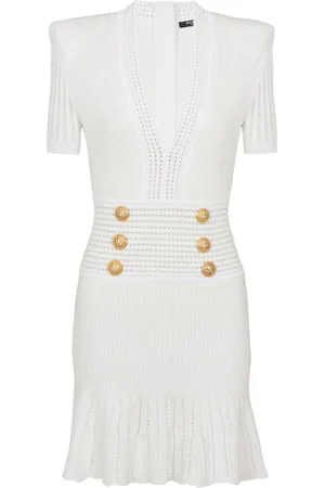 Balmain Vestido corto con botones