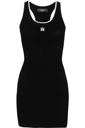 AMIRI Vestido corto con ribete en contraste