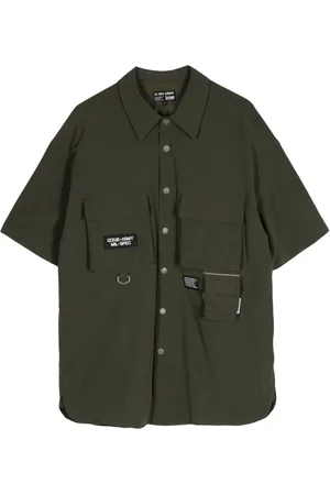 Izzue Camisa de estilo militar con botones