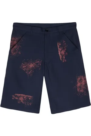 Comme des Garçons Bermudas con detalle de pintura