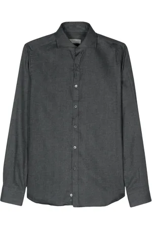 CANALI Camisa con botones y cuello italiano