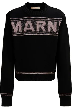Marni Jersey con logo en intarsia