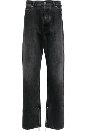 OFF-WHITE Vaqueros rectos con cremallera