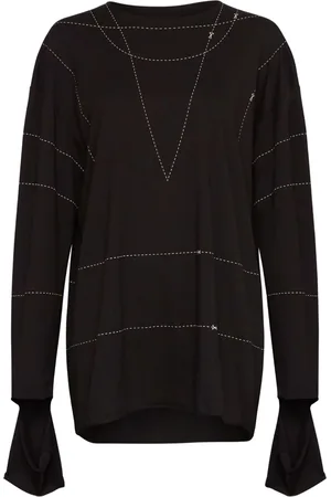 Maison Margiela Sudadera a rayas con hombros caídos