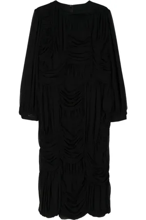 Comme des Garçons Vestido midi drapeado