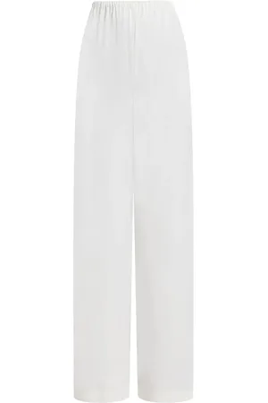 Salvatore Ferragamo Pantalones rectos de talle alto