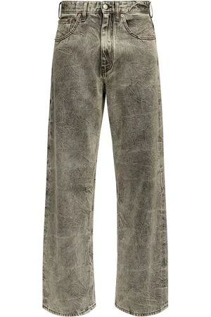 Maison Margiela Vaqueros anchos con acabado fruncido