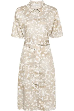 LE TRICOT PERUGIA Vestido camisero con motivo abstracto