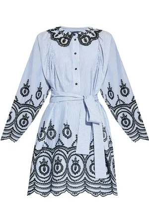 Munthe Vestido con bordado inglés