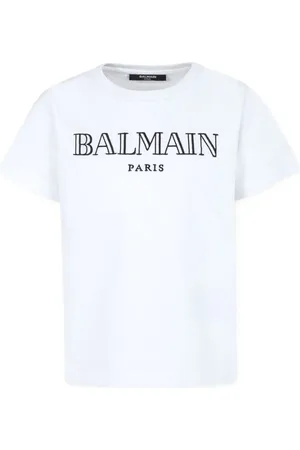 Balmain Camiseta con logo bordado