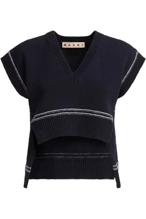 Marni Top con logo en intarsia