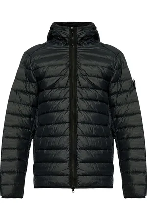 Stone Island Plumífero con logo Compass y capucha