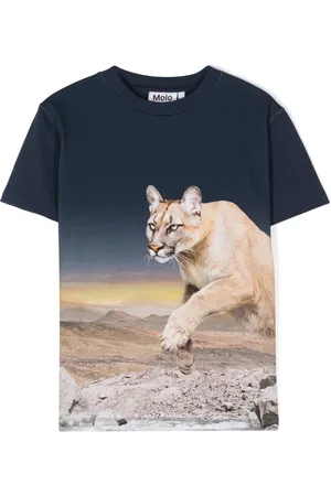 Molo Camiseta Roxo con puma estampado