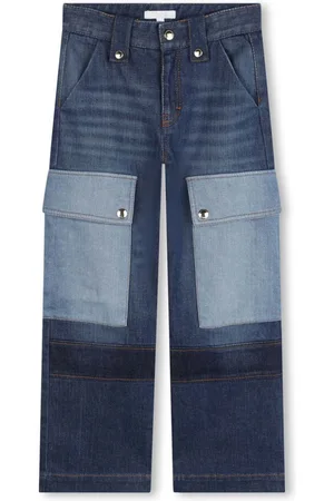 Chloé Vaqueros cargo con diseño patchwork