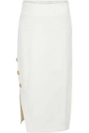 Balmain Falda larga con abertura lateral