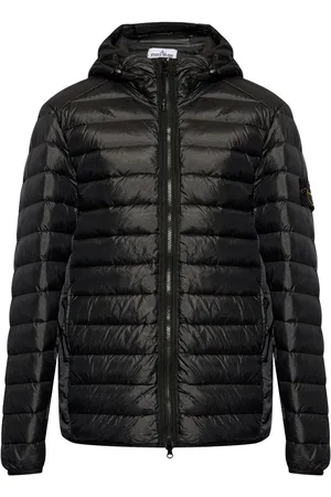 Stone Island Plumífero con logo Compass y capucha