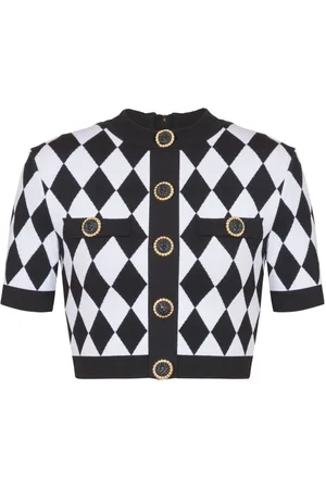 Balmain Top de punto en jacquard