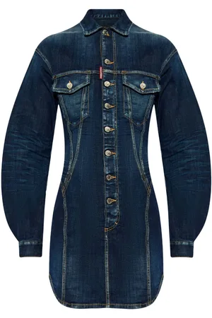 Dsquared2 Vestido corto con parche del logo