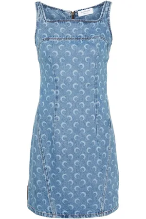 Marine Serre Vestido corto con estampado Crescent Moon