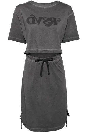 Izzue Vestido con logo estampado
