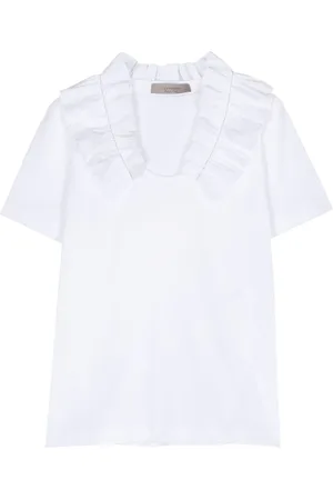 D.EXTERIOR Camiseta con volantes en el cuello