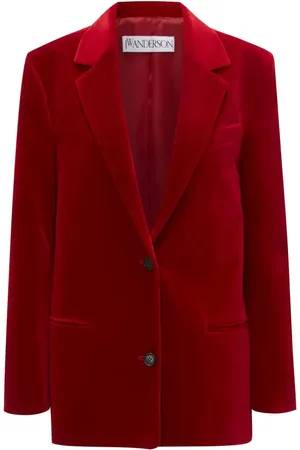 J.W.Anderson Blazer de velour con aplique floral