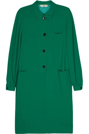 VALENTINO GARAVANI Vestido midi con botones 1980