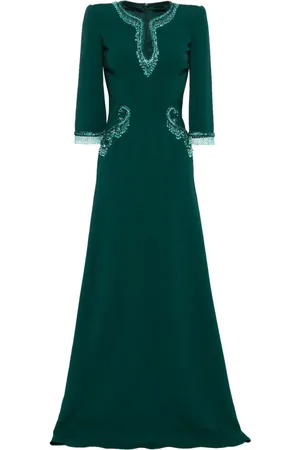 Jenny Packham Vestido largo Viva con cuentas
