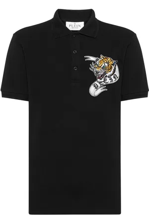 Philipp Plein Polo con aplique de tigre