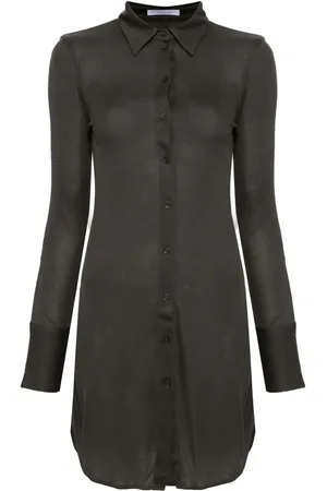 Helmut Lang Vestido camisero de manga larga