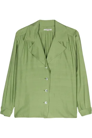 Saint Laurent Camisa con manga farol 1970