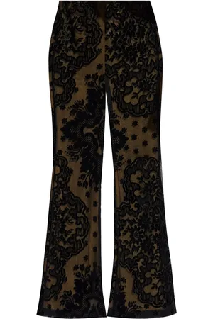 Etro Pantalones con bordado floral