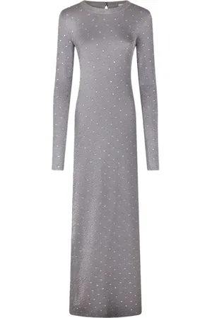 Paco rabanne Vestido largo con apliques de strass