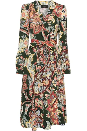 Etro Vestido midi cruzado