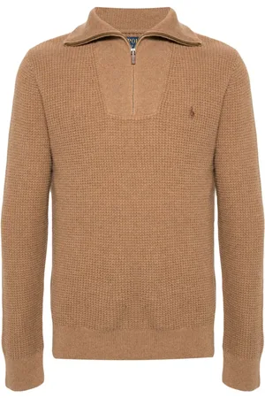 Ralph Lauren Jersey de punto gofrado con cremallera
