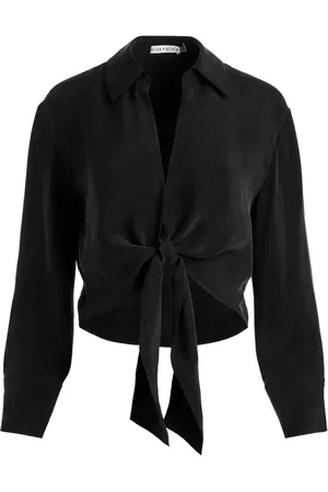 ALICE+OLIVIA Blusa Hannon con cierre de lazo