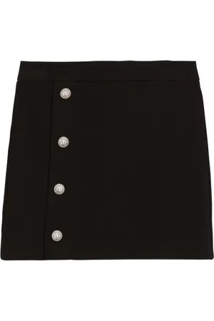 Balmain Minifalda con logo en relieve
