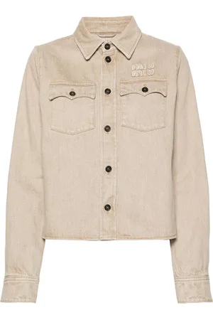 Miu Miu Camisa vaquera con parche del logo