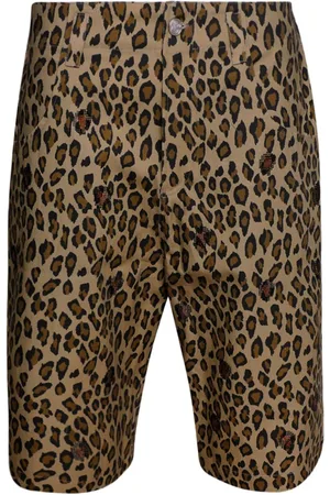 Bluemarble Pantalones cortos con motivo de leopardo