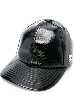 Courrèges Gorra de charol con logo bordado