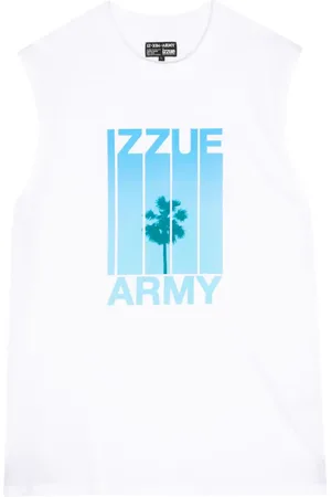 Izzue Top sin mangas con palmeras estampadas