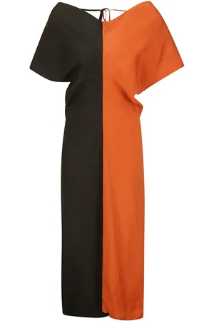 Colville Vestido con cuello drapeado