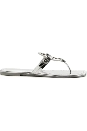 Tory Burch Chanclas Miller metalizadas
