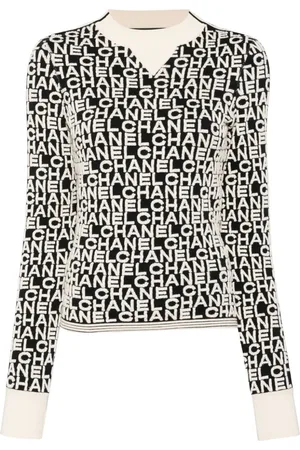 CHANEL Jersey con logo en intarsia 2001