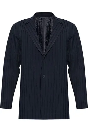 Issey Miyake Chaqueta plisada con cuello en V