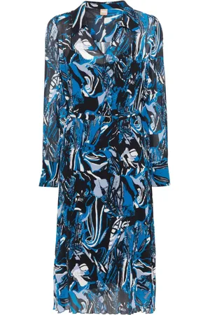 HUGO BOSS Vestido midi plisado