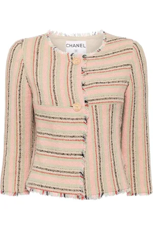 CHANEL Chaqueta a rayas con botones 2000